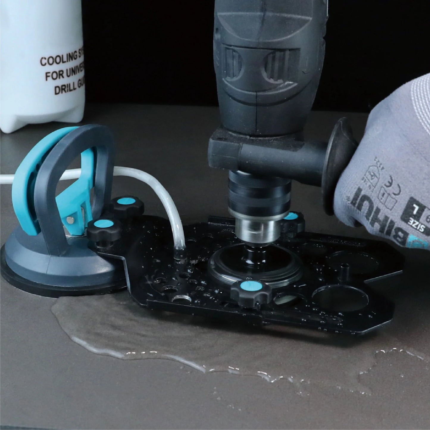 GUIDA PER FORATURA BIHUI REGOLABILE CON VENTOSA