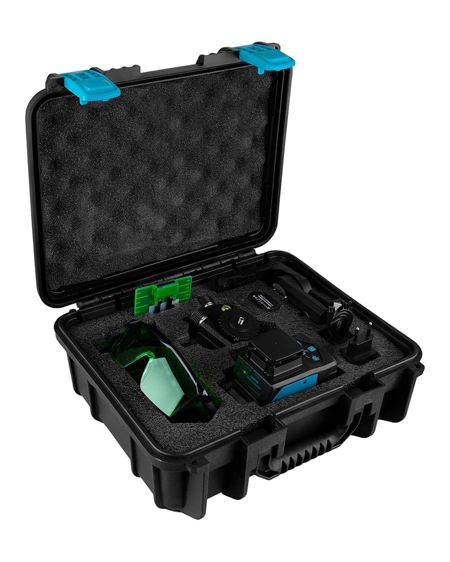 laser autolivellante a 3 ampie linee verdi a 360°, LASER AUTOLIVELLANTE A 3 LINEE VERDI 360°