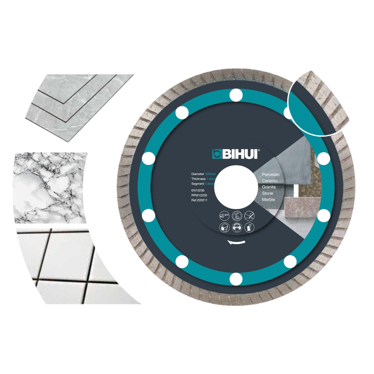 DISCO DIAMANTATO BIHUI THIN TURBO 115MM