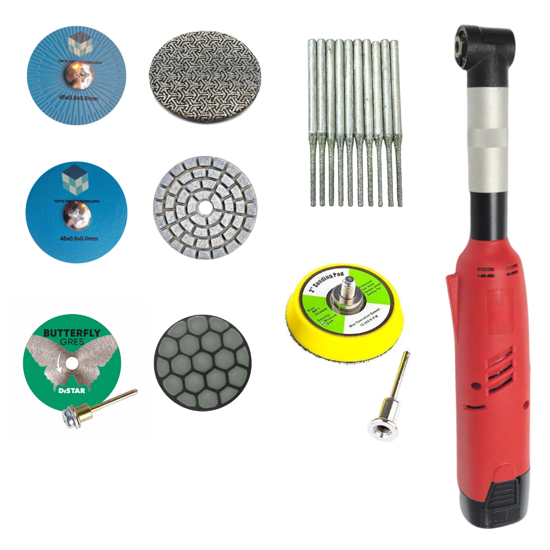 KIT MINI SMERIGLIATRICE A BATTERIA