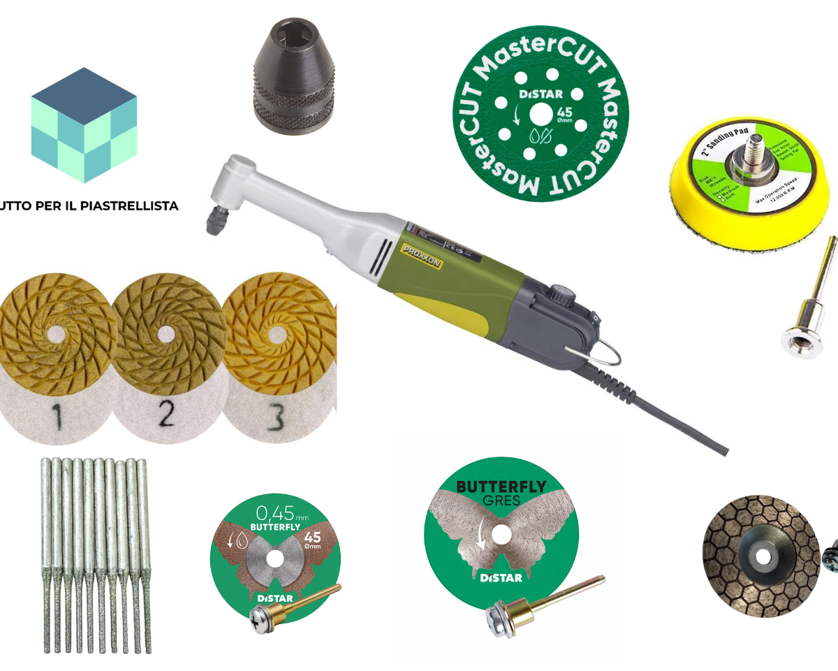 KIT COMPLETO TAGLIO E LEVIGATURA PROXXON+DISTAR