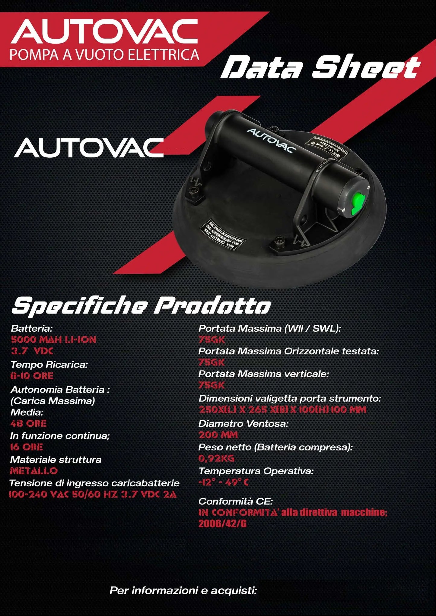 VENTOSA ELETTRICA AUTOVAC