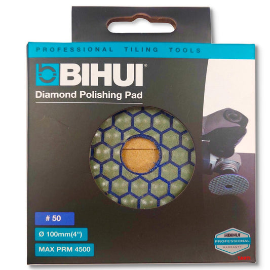 Tampone lucidante diamantato a secco Bihui da 100 mm