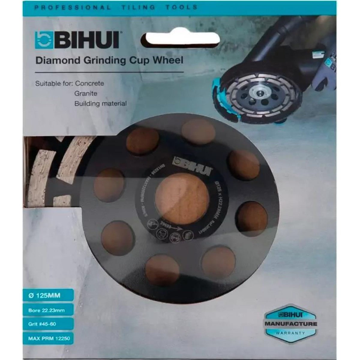 MOLA A TAZZA DIAMANTATA PROFESSIONALE BIHUI 125MM