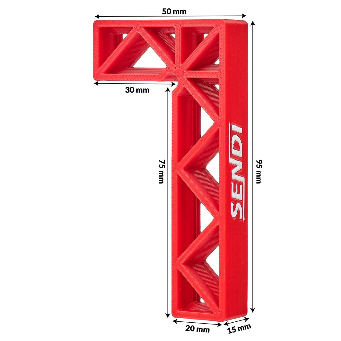 MINI SQUADRA PER MONTAGGIO A 90° 75X30MM