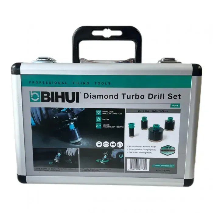 SET FRESE DIAMANTATE M14 BIHUI TURBO-4 CON DIAM. 25/40/60/70 MM