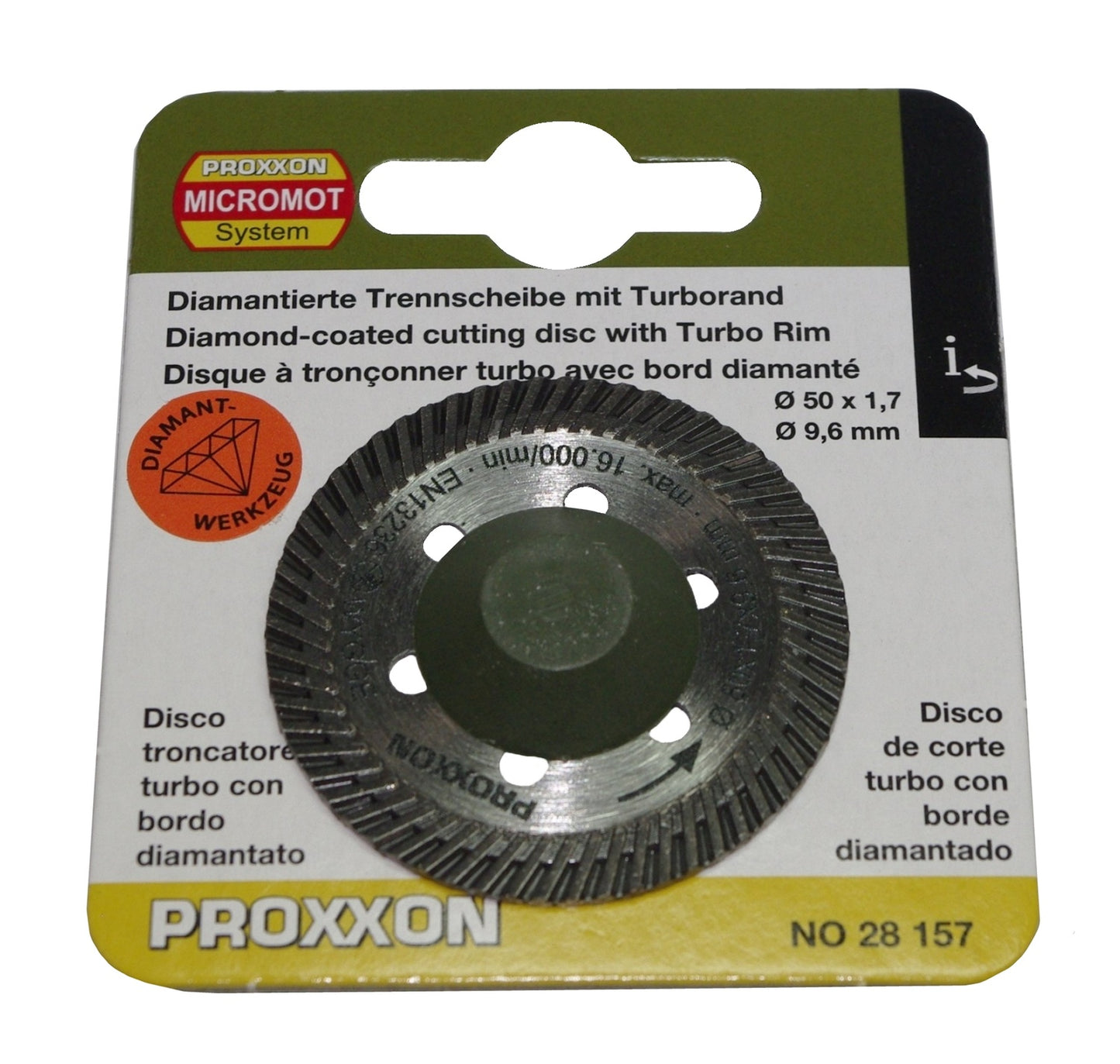 Disco troncatore turbo con bordo diamantato PROXXON
