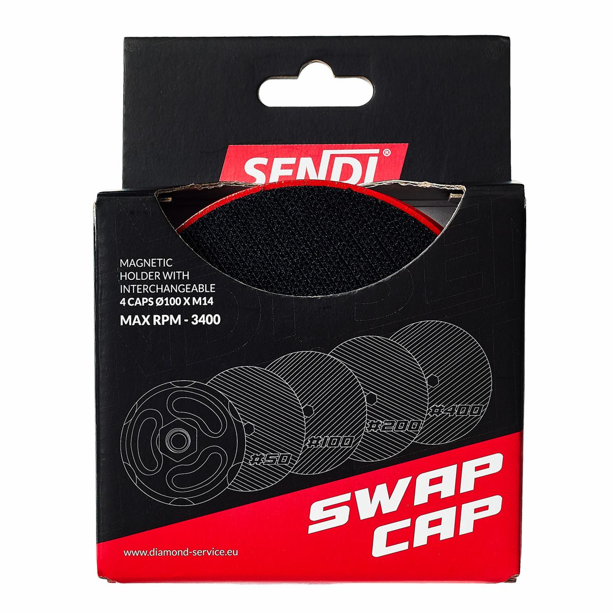 Adattatore magnetico con supporti intercambiabili SENDI SwapCap 4x Ø100mm